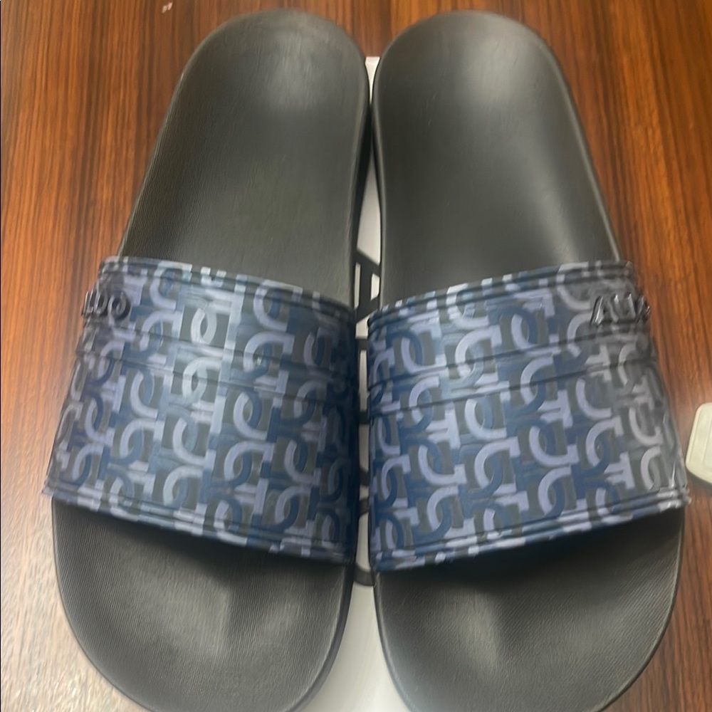 Aldo Black and Blue Casual Sandals